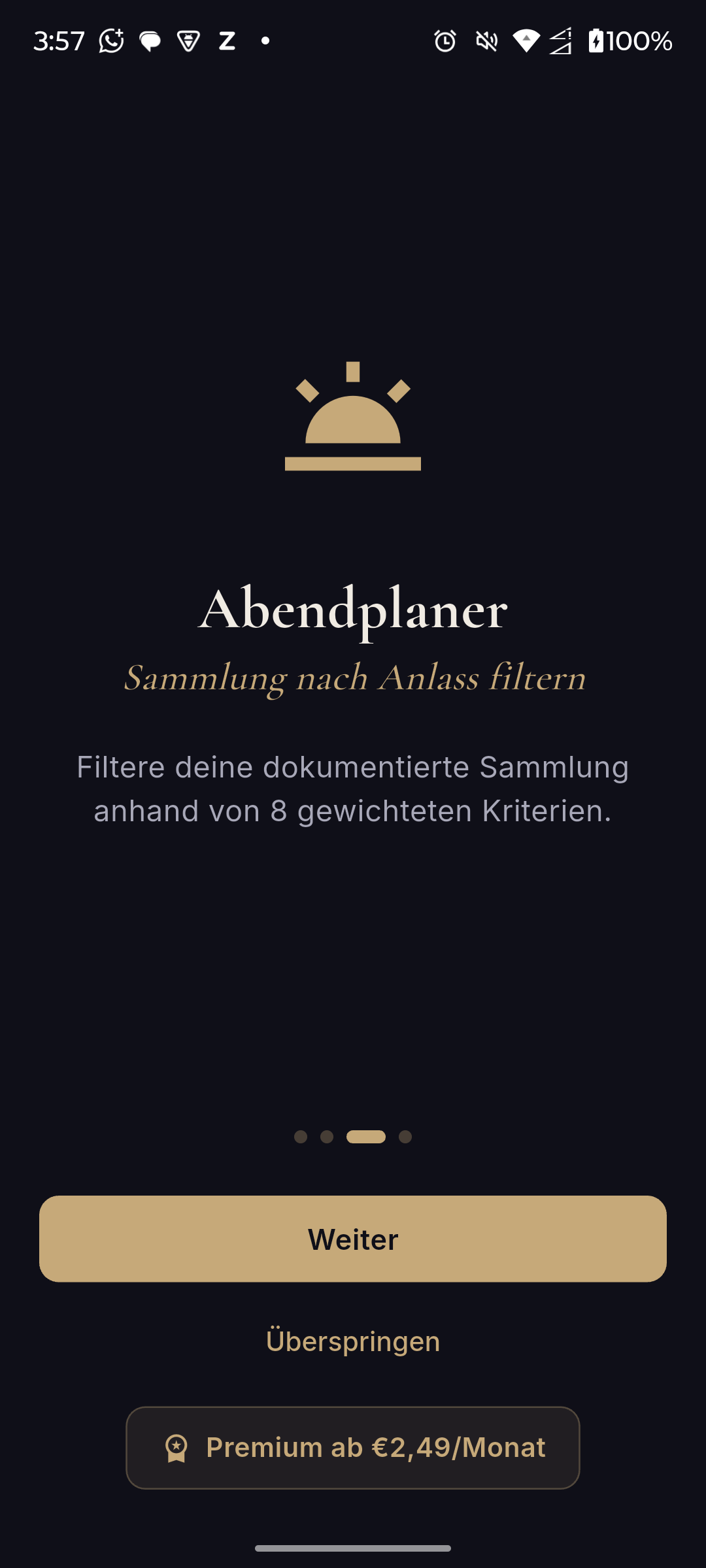 CEDRUMO Abendplaner-Onboarding