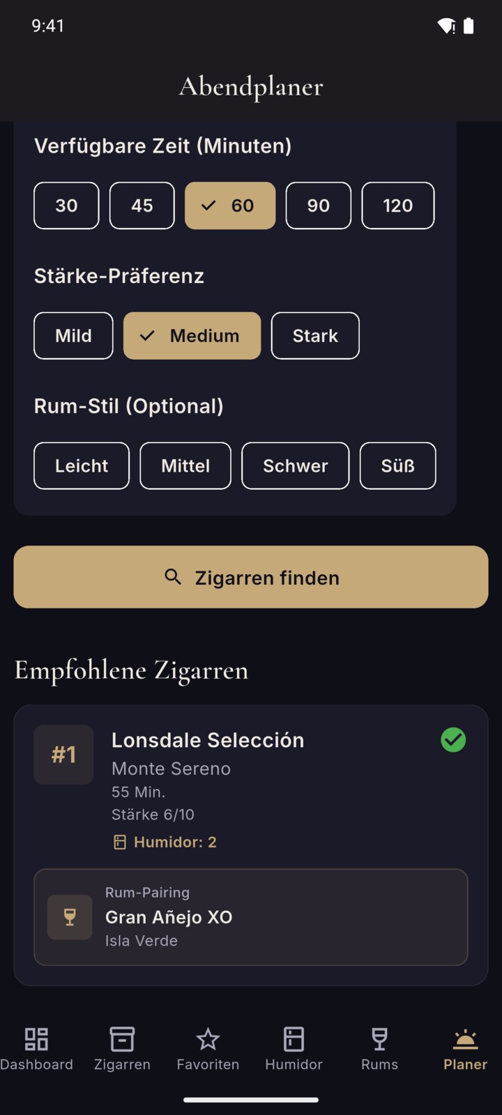 CEDRUMO Pairing aus Zigarre und passendem Rum